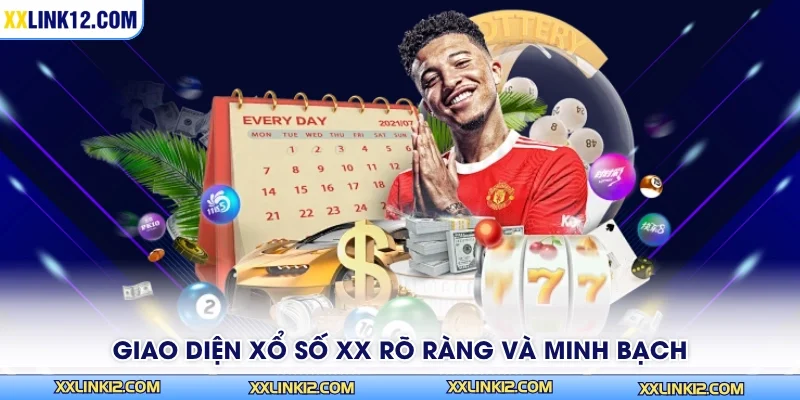 Giao diện xổ số XX rõ ràng và minh bạch
